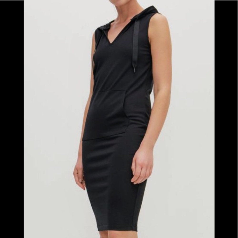 BLACK HOODIE DRESS - Picture 2 of 5